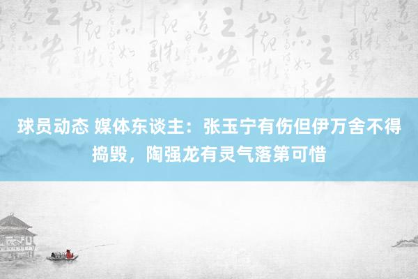 球员动态 媒体东谈主：张玉宁有伤但伊万舍不得捣毁，陶强龙有灵气落第可惜