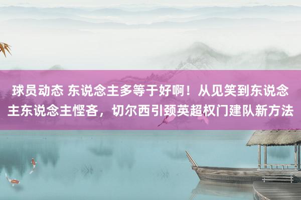 球员动态 东说念主多等于好啊！从见笑到东说念主东说念主悭吝，切尔西引颈英超权门建队新方法